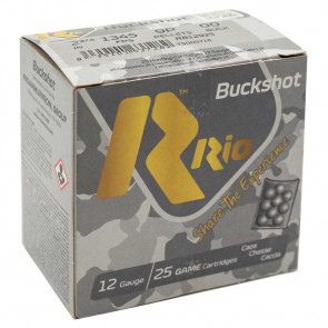 ROYAL BUCK SHOTSHELLS - 12 GAUGE, 2-3/4", 00 BUCK, 9 OZ, 25/BX