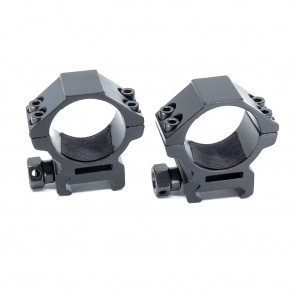 RT-M 30A LOW SCOPE RINGS - BLACK, 30MM