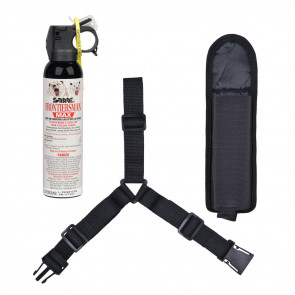 FRONTIERSMAN MAX BEAR & MOUNTAIN LION SPRAY WITH CHEST HOLSTER - 9.2OZ, 40' RANGE