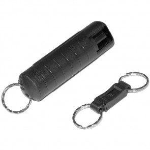 KEYRING SELF DEFENSE SPRAY (0.54OZ/APROX. 25 SHOTS) WITH QUICK RELEASE - BLACK