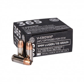 AMMO ELITE VCRWN 9MM 115GR 365 JHP 20/BX