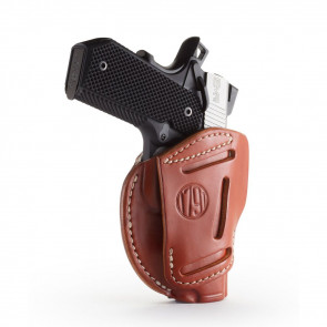 3-WAY MULTI-POSITION OWB CONCEALMENT HOLSTER - CLASSIC BROWN - AMBIDEXTROUS - BROWNING HP, COLT 1911 3”/4”, KIM 1911 3”/4”, SIG 1911 3”/4”