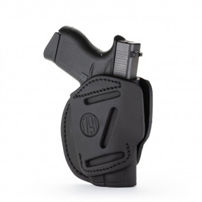 3-WAY MULTI-POSITION OWB CONCEALMENT HOLSTER - STEALTH BLACK - AMBIDEXTROUS - GLOCK 42/43, KEL 380, RUG LCP, SIG P365, S&W BODYGUARD, MOST .380S