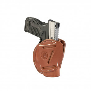 3-WAY MULTI-POSITION OWB CONCEALMENT HOLSTER - CLASSIC BROWN - AMBIDEXTROUS - CZ CZ75, GLOCK 26/27/28, H&K 40, S&W SHIELD, SPR XDS, WAL PPS