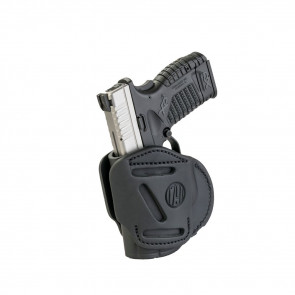 3-WAY MULTI-POSITION OWB CONCEALMENT HOLSTER - STEALTH BLACK - AMBIDEXTROUS - CZ CZ75, GLOCK 26/27/28, H&K 40, S&W SHIELD, SPR XDS, WAL PPS