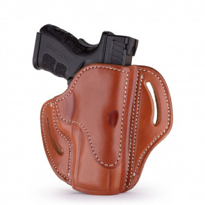 OPEN TOP MULTI-FIT BELT HOLSTER - CLASSIC BROWN - RIGHT HAND - FN 509, SIG P229/P228