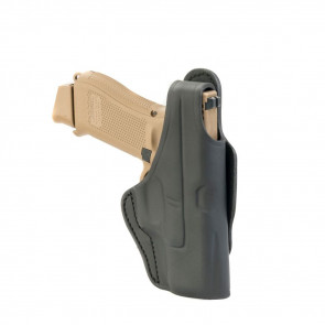 DUAL-POSITION OWB THUMB BREAK BELT HOLSTER - STEALTH BLACK - RIGHT HAND - GLOCK 19/23/25/27/28, RUGER SR9C, SIG P228/229, S&W MP40/MP40C/MP9