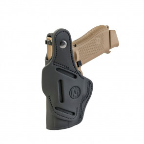 THUMB BREAK OWB/IWB BELT HOLSTER - STEALTH BLACK - RIGHT HAND - GLOCK 19/2325/26/27, RUGER SR9C, S&W MP9, SPR XDS, WAL PPS