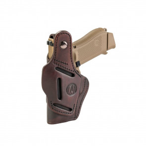 THUMB BREAK OWB/IWB BELT HOLSTER - SIGNATURE BROWN - RIGHT HAND - GLOCK 19/23/25/26/27, RUGER SR9C, S&W MP9, SPR XDS, WAL PPS