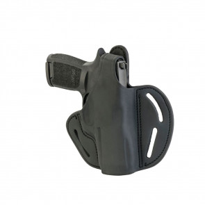 REINFORCED THUMB BREAK HOLSTER - STEALTH BLACK, RIGHT HANDED, LEATHER, SIG SAUER P320 CARRY, BHX5S