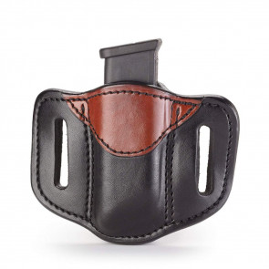 DOUBLE STACK POLYMER MAGAZINE CARRIER - BROWN ON BLACK
