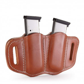 TWO SINGLE STACK MAGAZINE CARRIER - CLASSIC BROWN