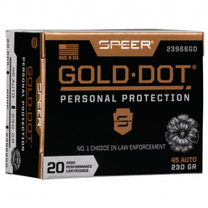 GOLD DOT HANDGUN PERSONAL PROTECTION 45 AUTO
