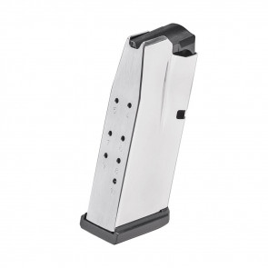 HELLCAT 9MM MAGAZINE - 10RD, STAINLESS STEEL, COUNT HOLES, BLACK POLYMER FOLLOWER