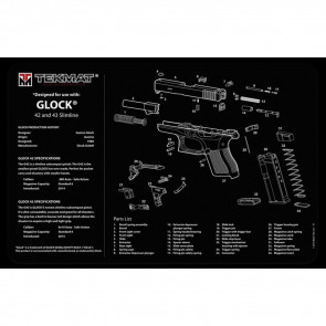 GLOCK 42/43 CLEANING MAT  - 11" X 17"