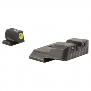 HD NIGHT SIGHTS - SMITH & WESSON M&P/SD9/SD40, FRONT YELLOW OUTLINE/GREEN TRITIUM, REAR BLACK OUTLINE/GREEN TRITIUM
