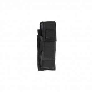 SINGLE PISTOL MAG POUCH FLAP BLK SNG